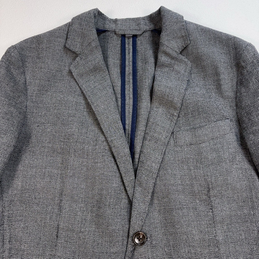 Bonobos Vitale Barberis Canonico Wool Blazer Jacket Men's 38S Gray Standard Fit - Picture 4 of 16